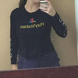 Black playstation shirt